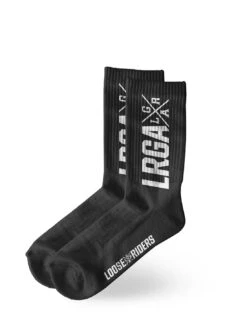 LOOSE RIDERS Technical Socks - LRGA Colors Black White Black