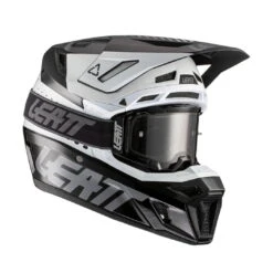 LEATT Helm Inkl. Brille 8.5 V22 Schwarz-weiss