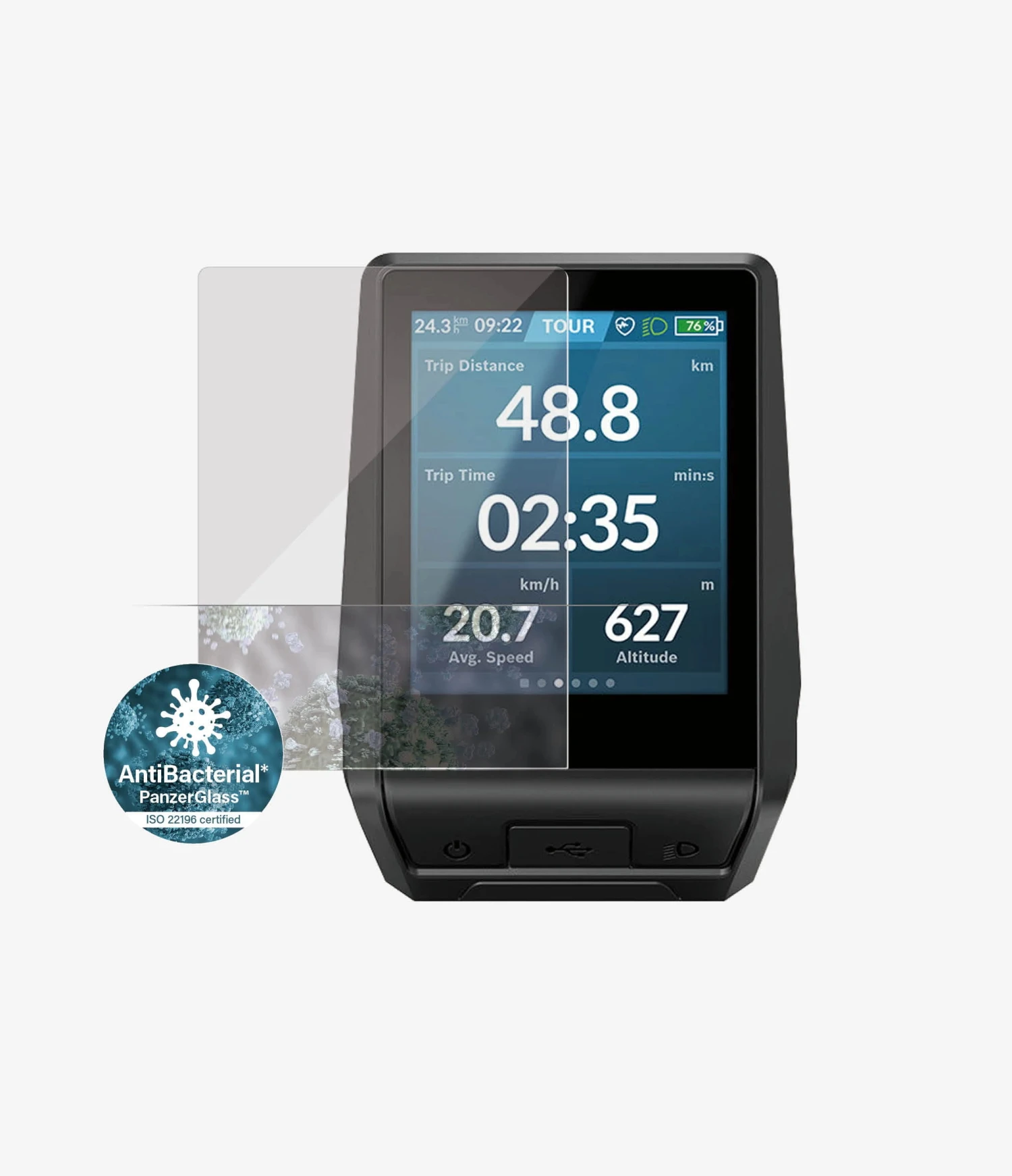 PanzerGlass Bosch Nyon BRC351, AntiGlare Antibakteriell 4 PanzerGlass Bosch Nyon BRC351, AntiGlare Antibakteriell – Bild 2