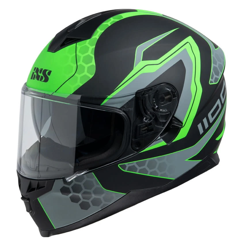 IXS 1100 2.2 Motorradhelm - Schwarz Matt-grün 3 IXS 1100 2.2 Motorradhelm - Schwarz Matt-grün