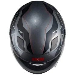 IXS 135 KID 2.0 Helm - Grau-schwarz-rot -Fahrradzubehör iXS135KID2 0Helm grau schwarz rot 4